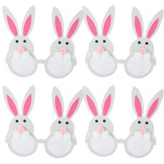 派對秀可愛雙胞胎兔子眼鏡, 混色, 4個