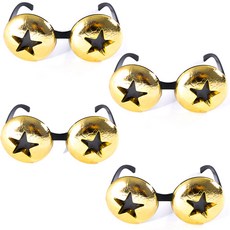 PARTYSHOW 金色星星眼鏡, 混合顏色, 4個
