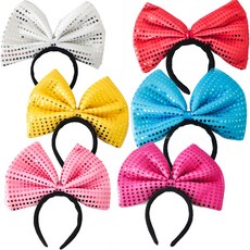 PARTYSHOW 巨大蝴蝶結髮箍, 紅色, 藍色, 銀色, 黃色, 桃紅色, 粉紅色, 1套