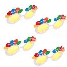 PARTYSHOW 氣球生日眼鏡, 混合顏色, 4個