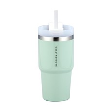 OSLO Revolve吸管保溫杯, 綠色, 600ml, 1個