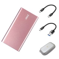 :muz 超迷你外置 SSD PS10 + Pouch, 128GB, 玫瑰金