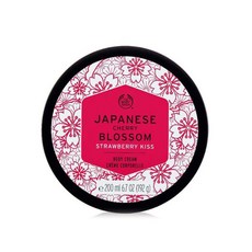 더바디샵 재패니즈 체리 블라썸 스트로베리 키스 바디 크림 꽃향, 200ml, 1개