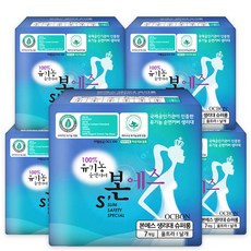 유기농본 에스 슈퍼롱 생리대 날개형, 오버나이트, 7개입, 5개