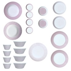 한국도자기 코지핑크 4인홈식기세트 21p, 혼합 색상, 8종