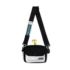 FROM HEAVEN 拼色帆布側背包, 黑色