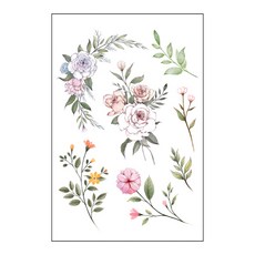 배블링 블러썸 타투스티커, 1개