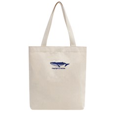 okstar 鯨魚刺繡基本款環保袋