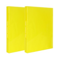 KING JIM A4透明文件夾 60頁, 黃色, 2個