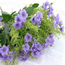 Happy Village 人造朱利安花叢 3入, 紫色, 3個