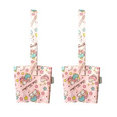 攜帶式防水環保杯袋, 粉紅色的雙星, 2個