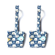 攜帶式防水環保杯袋, 藍猴, 2個