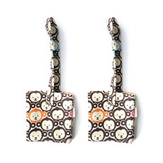 攜帶式防水環保杯袋, 棕色猴子, 2個