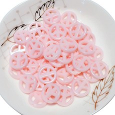 DIY珠子材料 和平造型 500g, 淺粉色, 1個
