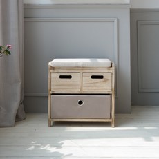 팬물산 오동나무 스툴, 베이지, 1개