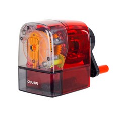 deLi 透明削鉛筆機, 紅色 (71152RD)