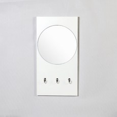 Credits Wood Circle 酒吧牆鏡套組, 白色的