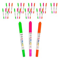 Bluemato XL 雙頭螢光筆 3色組 HLP004, 混色, 10組