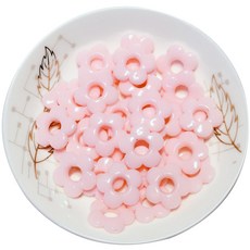 DIY珠子材料 花造型 500g, 淺粉色, 1個