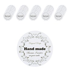 Picnic House 手工透明圓形貼紙, 混合顏色, 100個