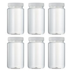 Tritan材質透明食物儲存罐+塑膠白蓋, 500ml, 6個