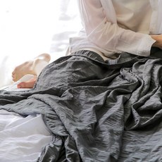 더자리 인견필 아이스 냉장고 홑이불 2p, 링클차콜