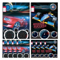 YOUNGART 男童寬橫線筆記本, 10個, 隨機發貨