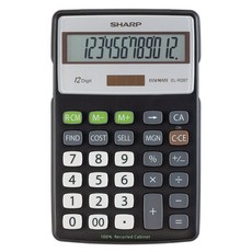 SHARP 데스크탑 계산기 EL-R287B, BK, 1개