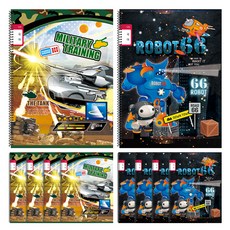 YOUNGART 封面印花男童10格英語練習本, 10個, 隨機發貨