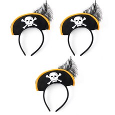 PARTYSHOW 豪華海盜髮箍, 混合顏色, 3個