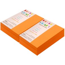 paperculture 厚雙面卡紙 彩虹卡 No.27 橘色, B6, 480張
