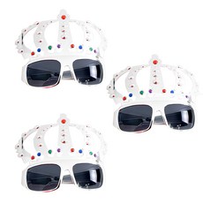 PARTYSHOW 皇冠眼鏡, 銀色, 3個