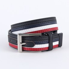 NICOLE LENIC 運動 時尚 皮革 PU 高爾夫球帶 經典系列, 901黑色