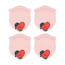 BT21 1단 점착메모지, 타타, 40매, 4개