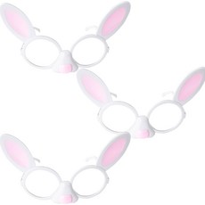 PARTYSHOW 白色兔子眼鏡, 混合顏色, 3個