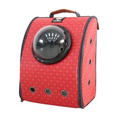 REDPUPPY 方形May太空船寵物包, 酒紅色