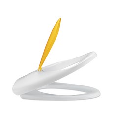 TOFFY 孩童靜音馬桶坐墊, 黃色