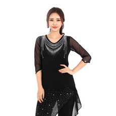 dancedome Belly Wholesale Mall 雙邊綁帶T恤 LDT2800, 黑色