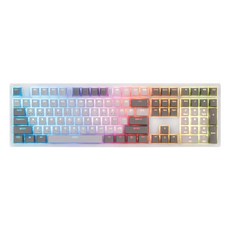 COX COX Empress RGB PBT 完全防水有線標準型鍵盤, 白色機身, 無接點