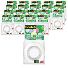 3M Scotch 馬卡龍膠帶台專用隱形膠帶補充包 18mm x 10m 2入, 20個, 單一顏色