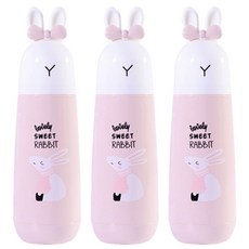 ABM 兔子造型牙刷收納盒 粉色, 3入