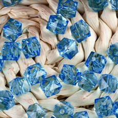 DIY珠子材料 鑽石造型 10mm 500g, 藍色, 1個