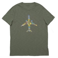 바나나리퍼블릭 남성용 에어플레인 그래픽 티셔츠