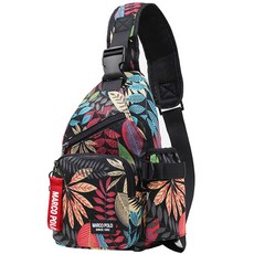 MARCO POLO 彩色印花單肩包 MP3032+鑰匙圈 隨機出貨, 紅色叢林