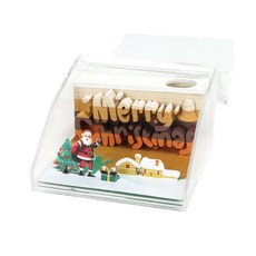 Big Dream Kkukku Kkakka 手工3D立體便條紙 聖誕快樂 87 x 87 x 52 mm, 棕色, 1個