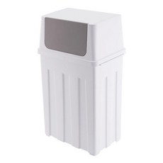 威尼斯寬型垃圾桶 40L, 1個, 白色