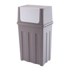 威尼斯寬型垃圾桶 40L, 1個, 灰色