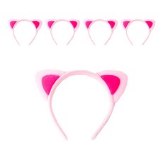 PARTYSHOW 粉紅貓咪髮箍, 桃紅色, 5個