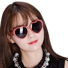 PARTYSHOW 愛心眼鏡, 點點紅色, 4個