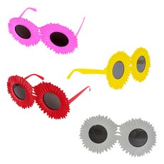 PARTYSHOW 向日葵眼鏡 4款, 白色, 黃色, 紅色, 粉紅色, 1套